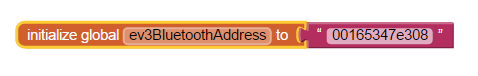 Blue Tooth Address Variable